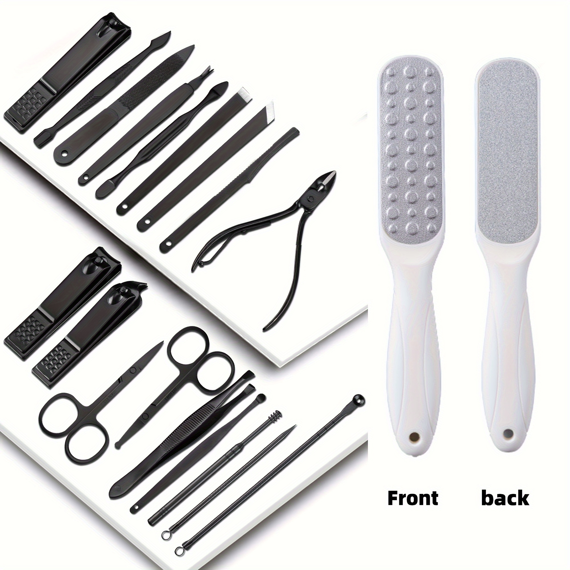  Foot File Callus Remover,Colossal Foot Rasp and Professional  Foot Scrubber Pedicure Kit to Remove Hard Skin for Wet and Dry  Feet,Surgical Grade Stainless Steel File (black and silvery) : Beauty
