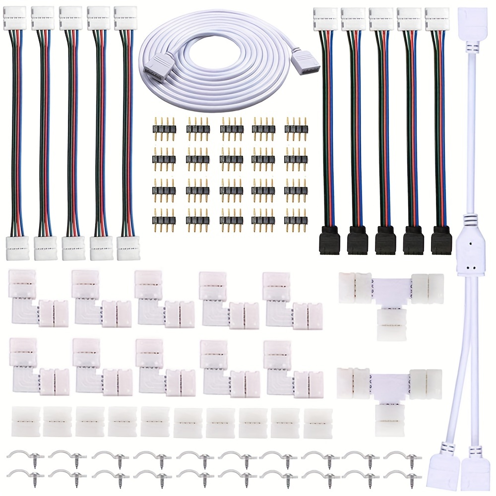 BR-Vie 100 Stück LED-Streifen-Befestigungsclip für  Lichtstreifen-Montagehalterungen LED-Streifen-Clips 10 mm breiter