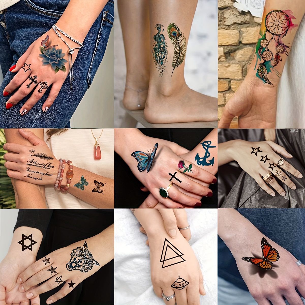 32 Hojas Tatuajes Temporales Pequeños Lindos Espacio - Temu Mexico