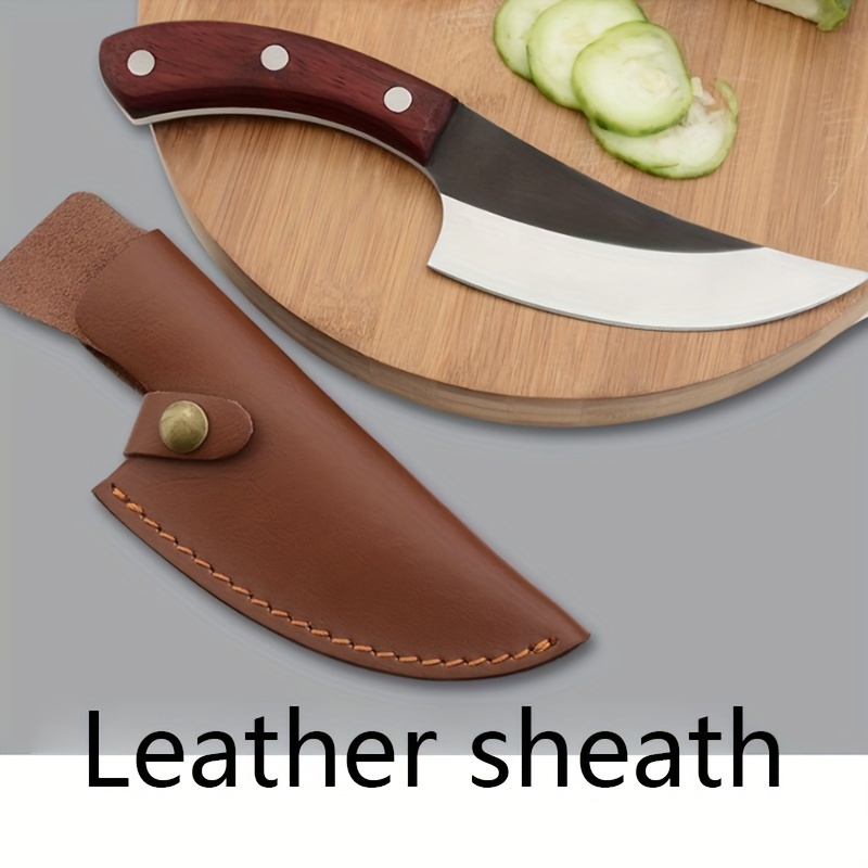 

1pc, Leather Knife Sheaths, Reusbale Knife Sheath, Leather Pocket Knife Sheath, Army Knife Sheath, Knife Storage Bag For Outdoor Camping, Kitchen Stuff