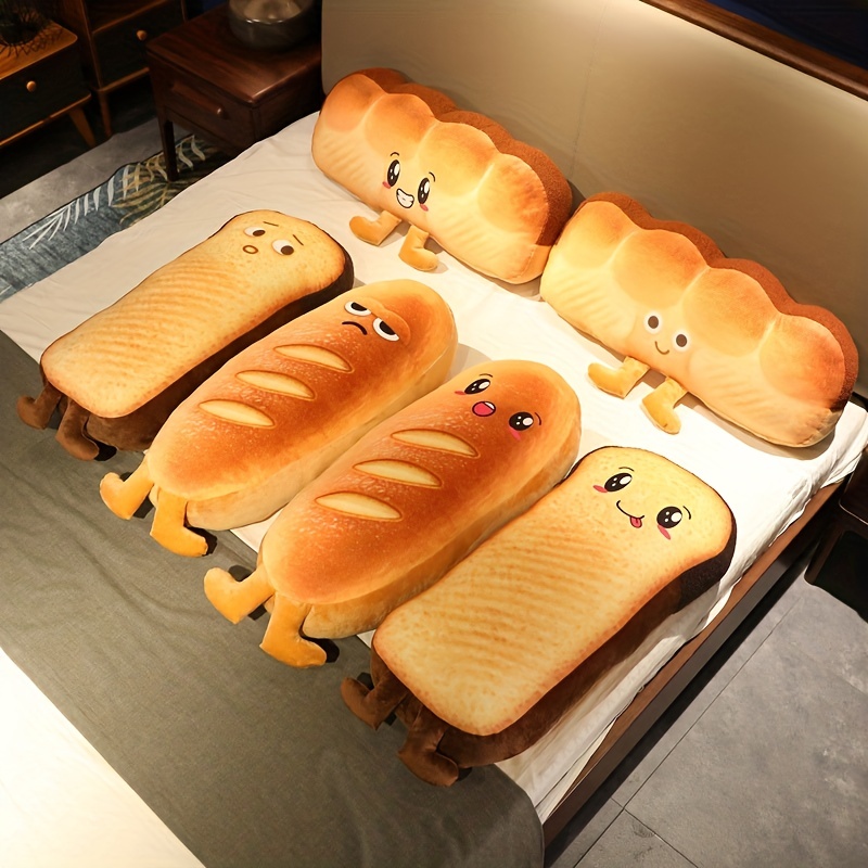 3d Simulation Bread Pillow Funny Food Plush Stuffed For Kids - Temu