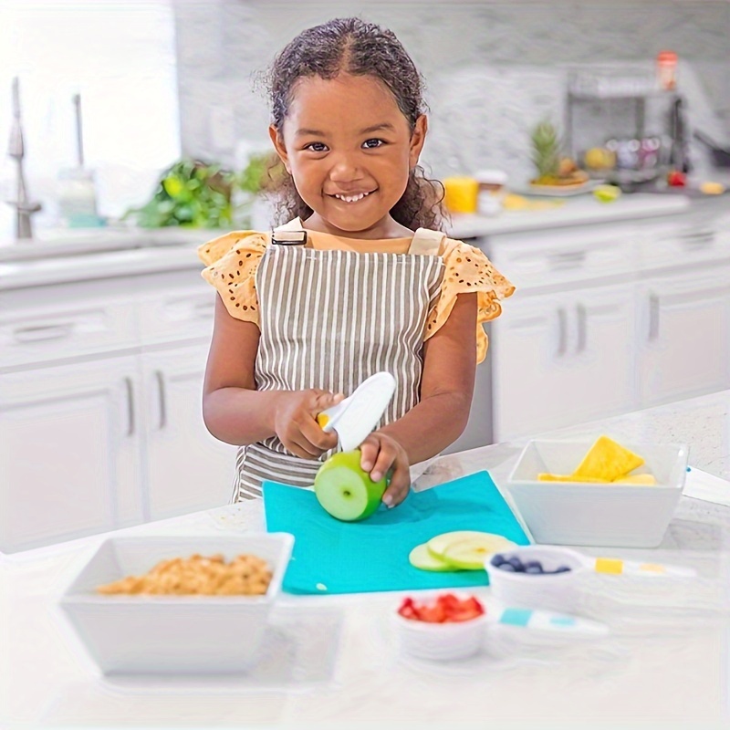 Kids Plastic Fruit Knife,kitchen Baking Knife Set,kids Cooking Knives Firm  Grip - Temu