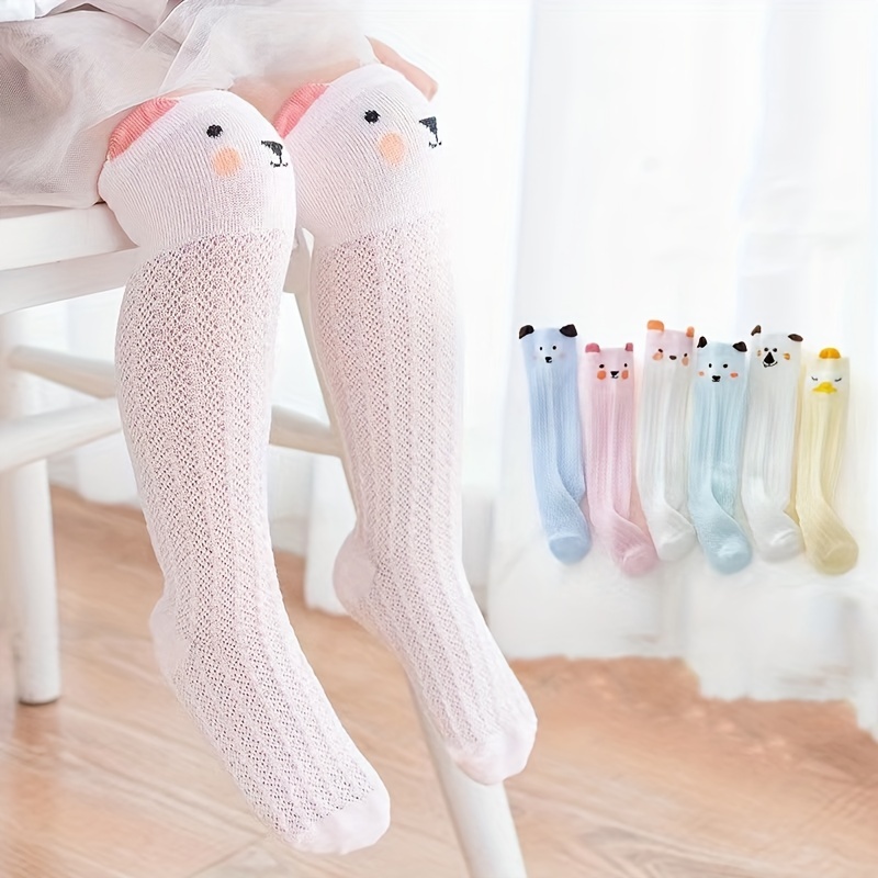 Chaussettes antidérapantes pour bébé, en coton, motif Animal de dessin  animé, nouveau-né, automne et hiver