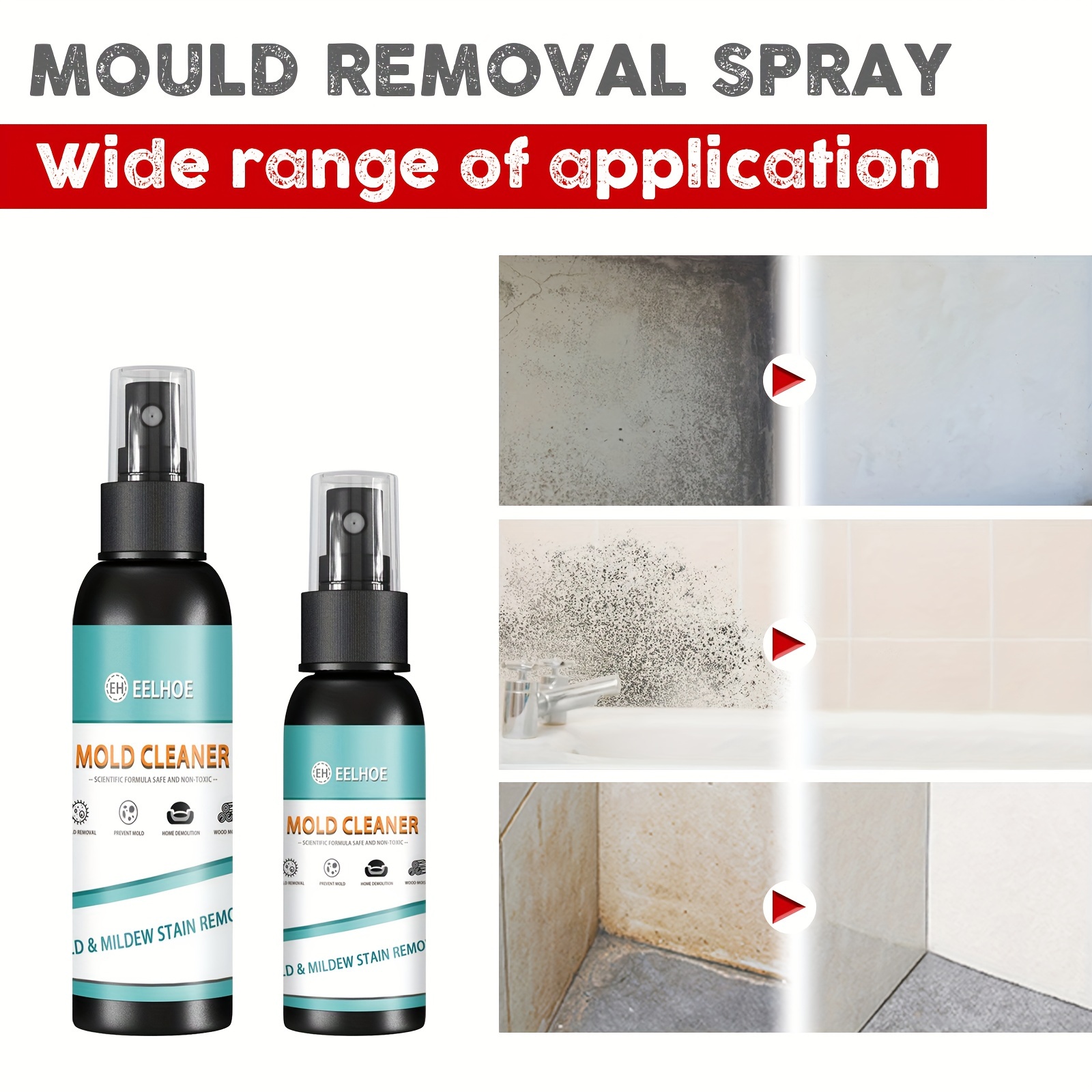 Household Mold Remover Spray Mildew Cleaning Agent Furniture Tile Removal  Floor Wall Cleaner Multifunctional Mold Remover Kr