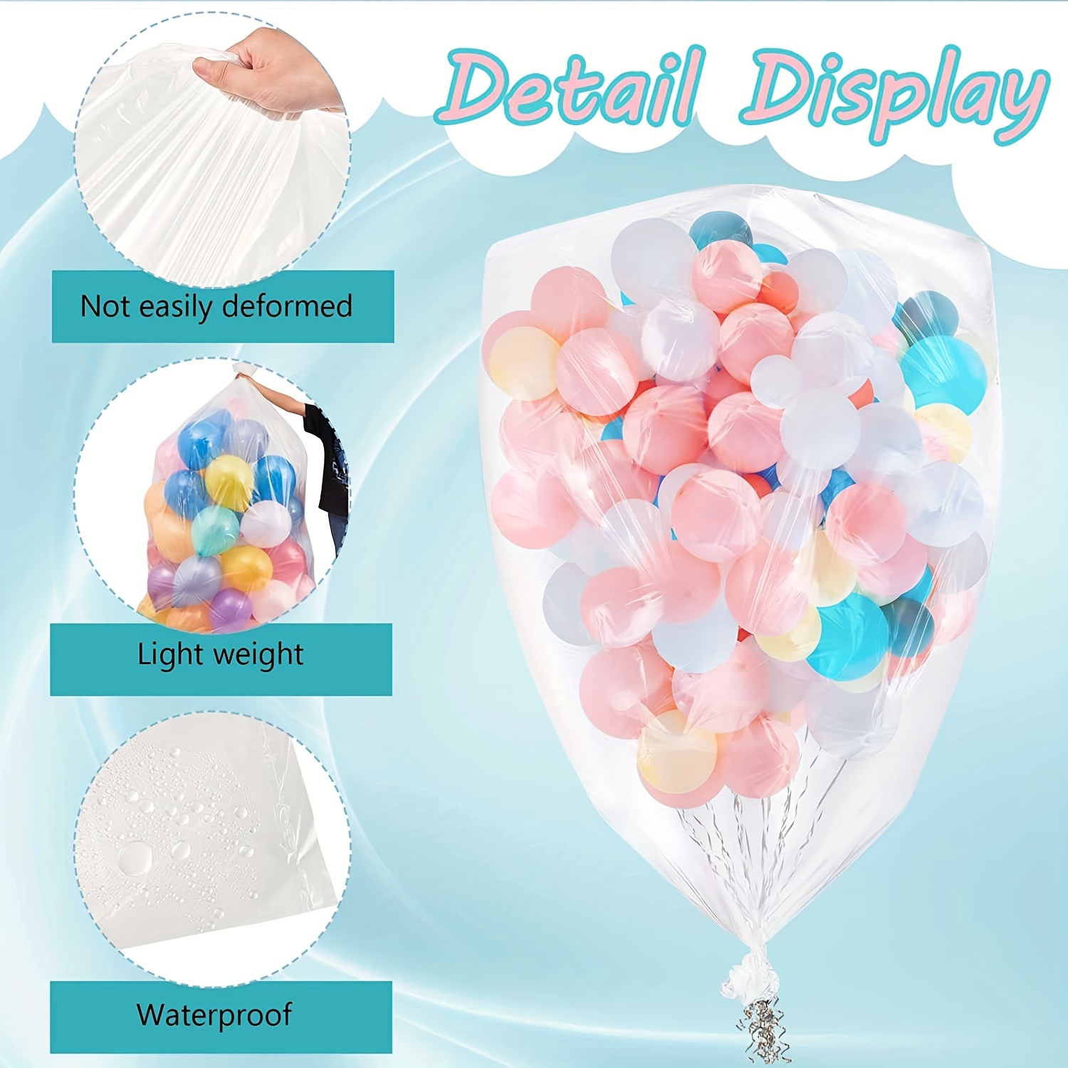 Thickened Plastic Balloon Bags Clear Giant Storage Bags - Temu