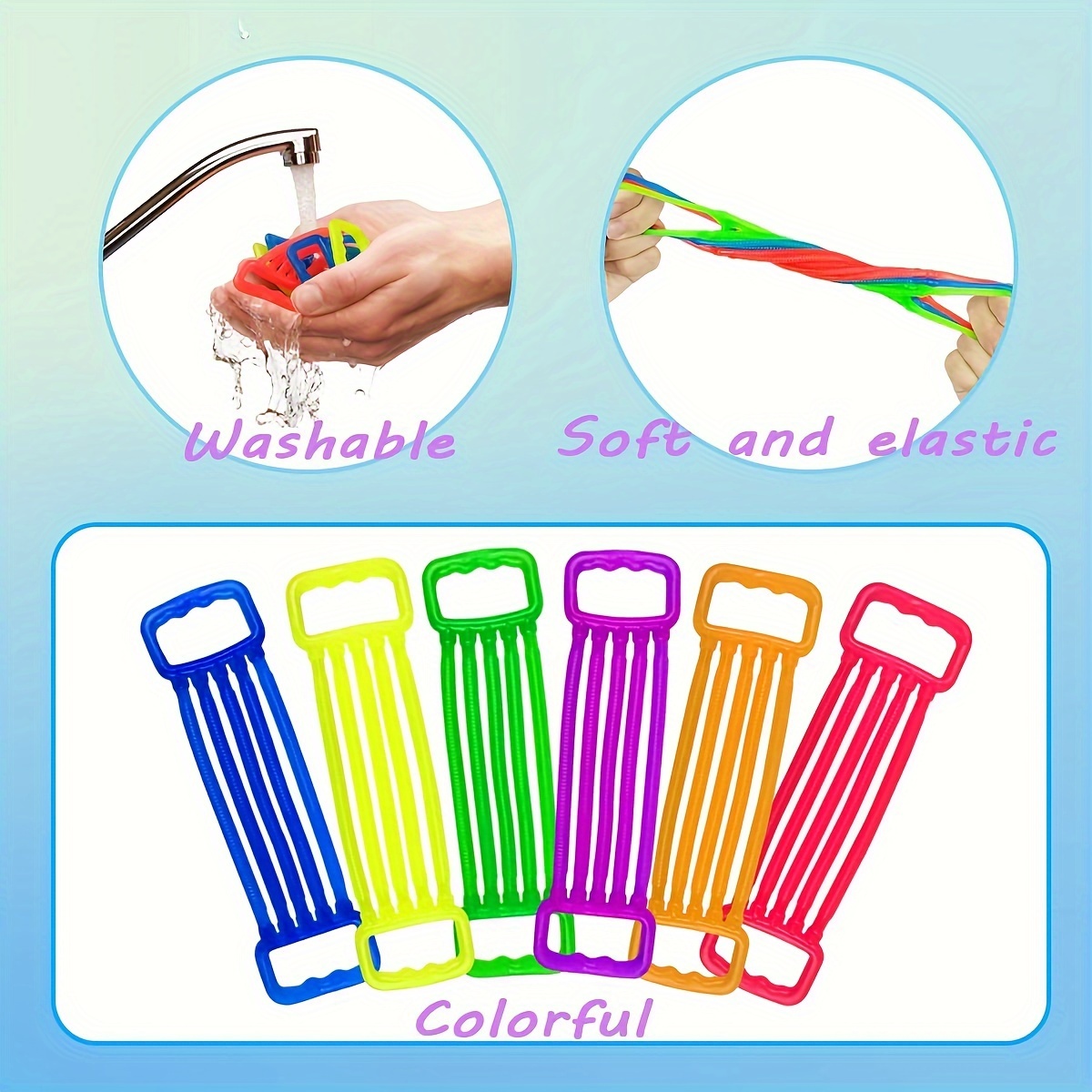 24pcs Stretchy Strings Fidget Toys for Stress Relief