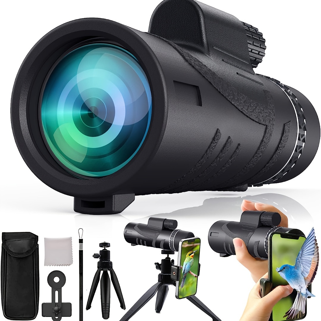 APEXEL-telescopio Monocular de alta potencia, Prisma BAK4 de largo alcance  con trípode, Clip de teléfono para caza y acampada al aire libre, 80x100 -  AliExpress