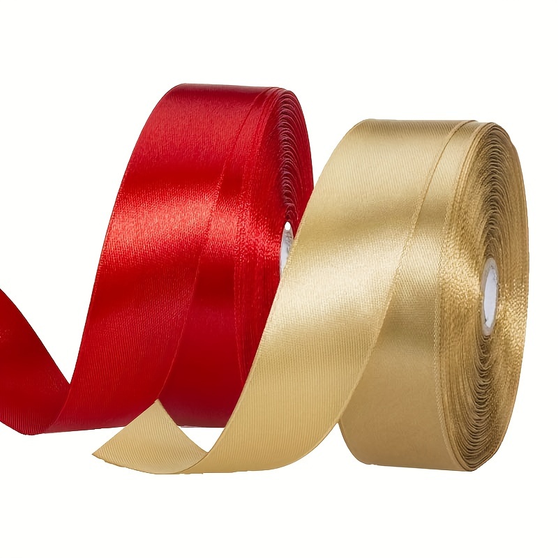 1-1/2 X 100 Yards Double Faced Satin Ribbon Red Polyester Ribbon for Gift  Wrapping Wedding Decoration Floral Arrangement Crafts
