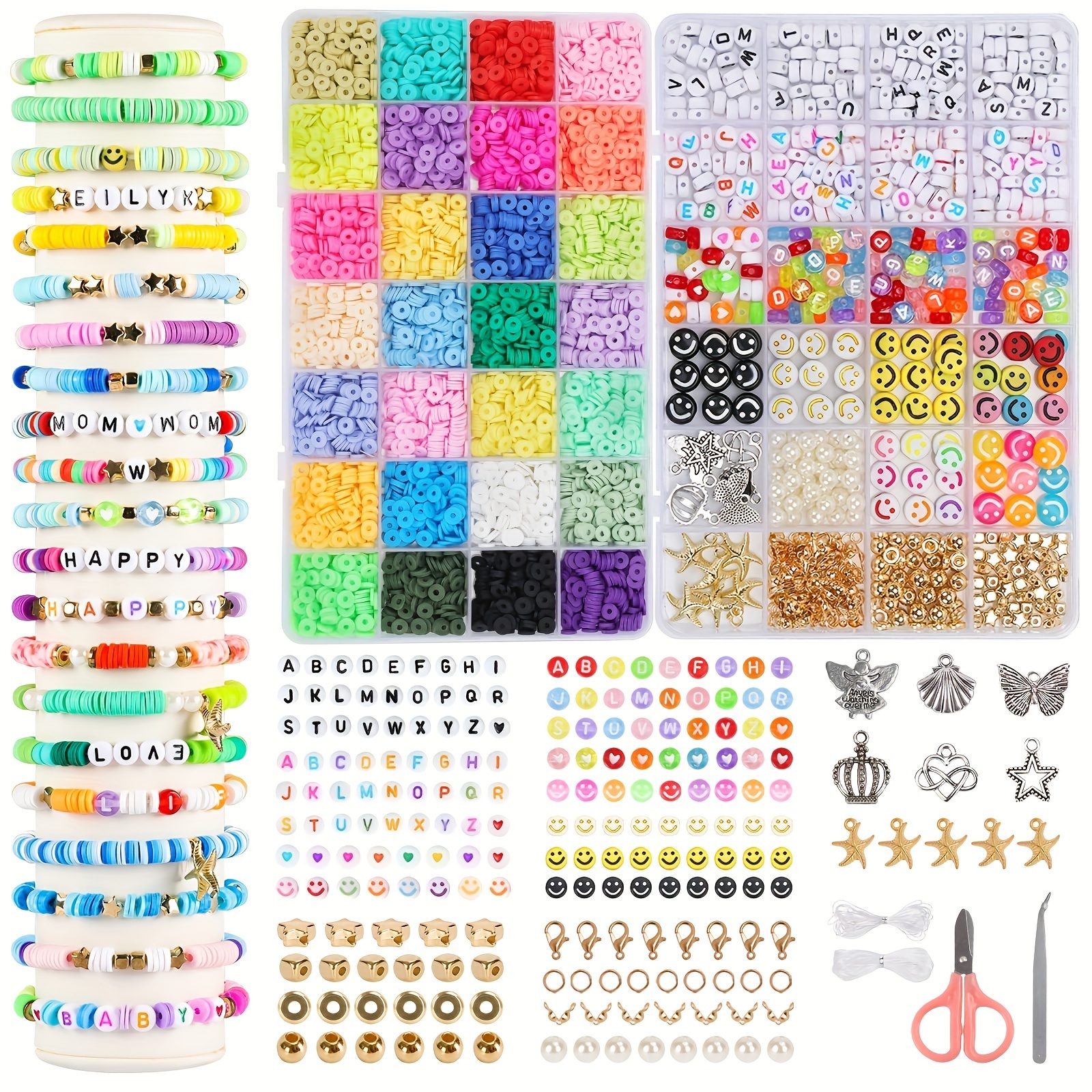 4200pcs Heishi Polymer Clay Beads Kit