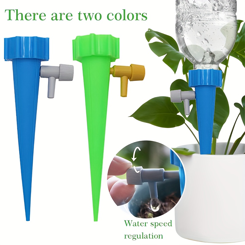 Automatic Watering Device Water Seepage Device Lazy Watering Device for Flower Pots and Plants Water Dripper Watering Device with Automatic Control of Water Dropping Speed, a Set of 10pcs