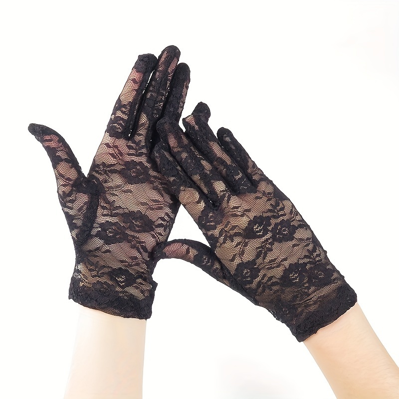 Summer Sunscreen Lace Gloves Elegant Short Thin Breathable - Temu Mauritius