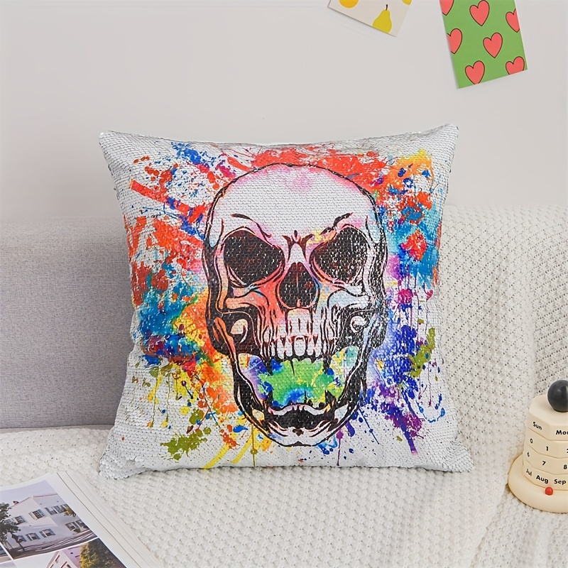 Skull pillow cover sale