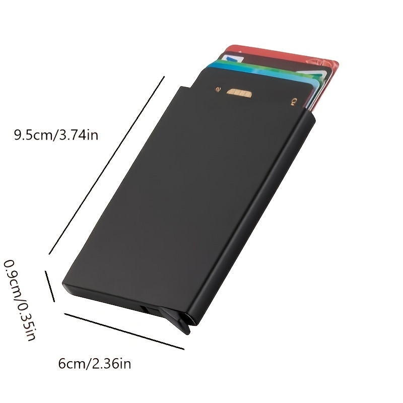 Anti Theft Id Credit Card Holder Porte Carte Thin Aluminium Metal Wallets  Pocket Case Bank Women Men Credit Card Box, Check Out Today's Deals Now
