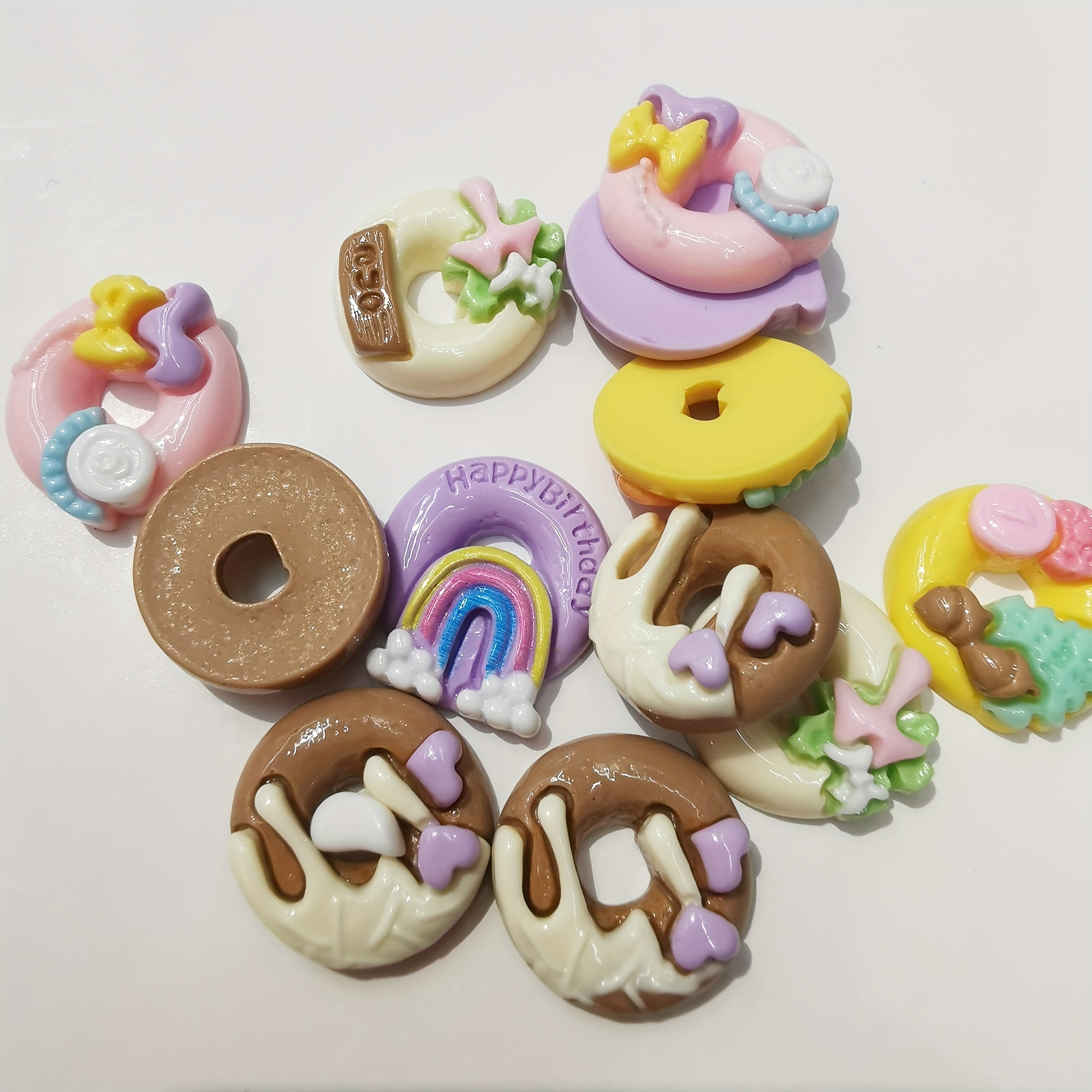 cartoon cute donuts resin charms for