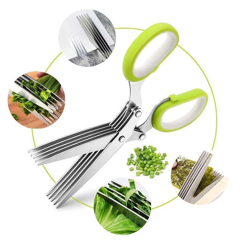 Kitchen Multi-functional Sharp Stainless Steel Onion Scissors Three Layer /  Five Layer Steel Onion Scissors Nori Chopped Food Scissors Strong  Multi-layer Scissors - Temu