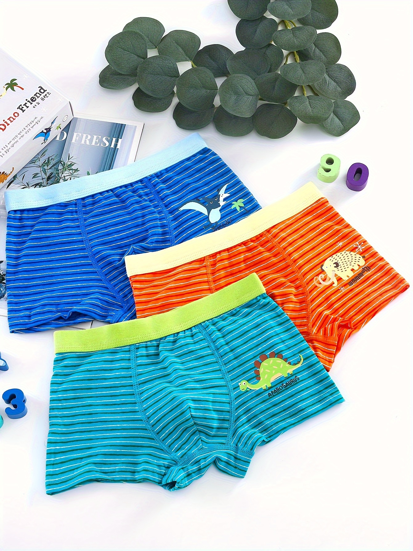 Baby Soft Underwear Little Boys Dinosaur Briefs Toddler - Temu