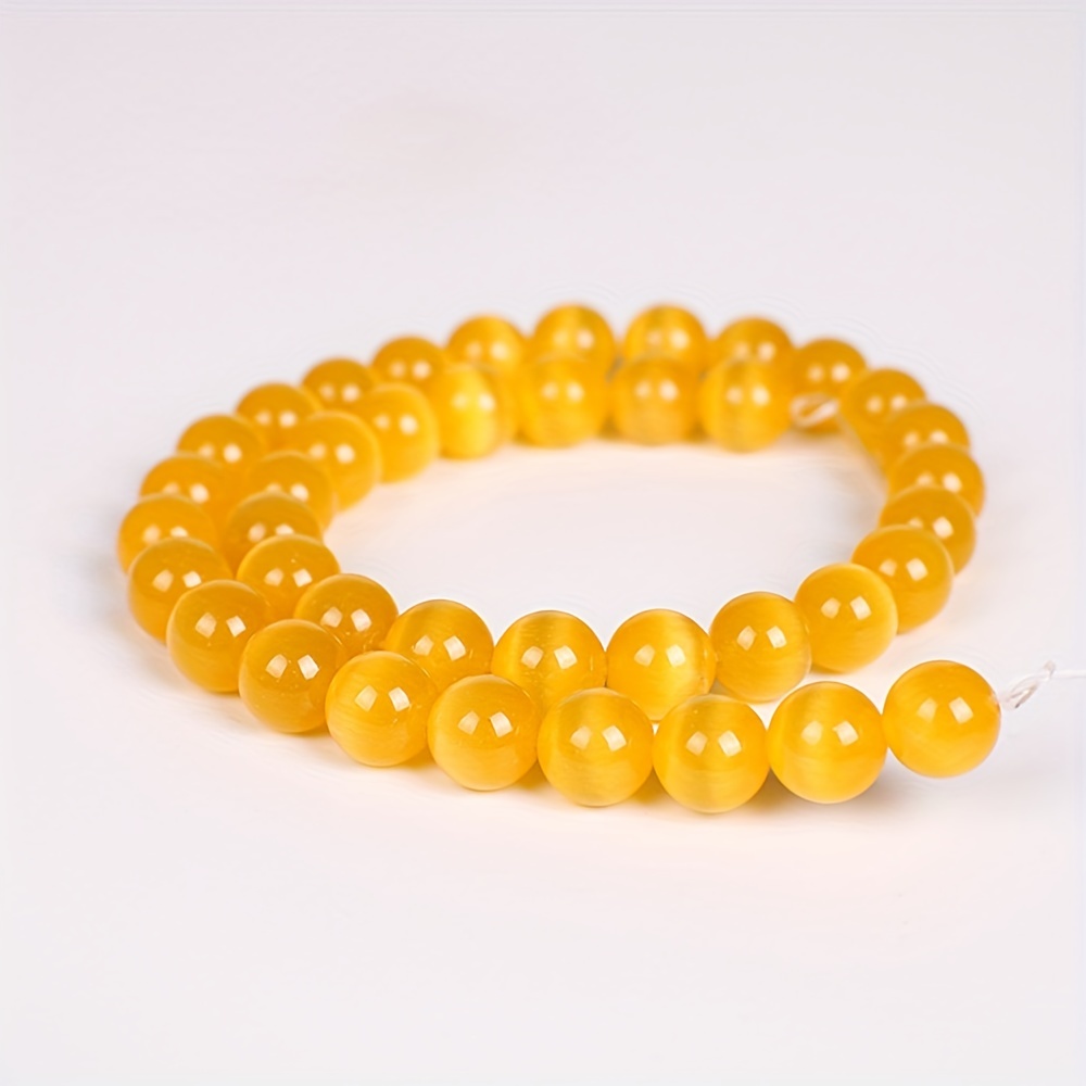 6mm 10mm Golden Cat's Eye Beads for DIY Jewelry Making