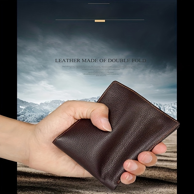 Leather Men's Wallet Fits In Front Pocket Wallet Pu Leather Id Holder Slim  Wallet Card Case Wallet Front Pocket Card Organizer - Temu
