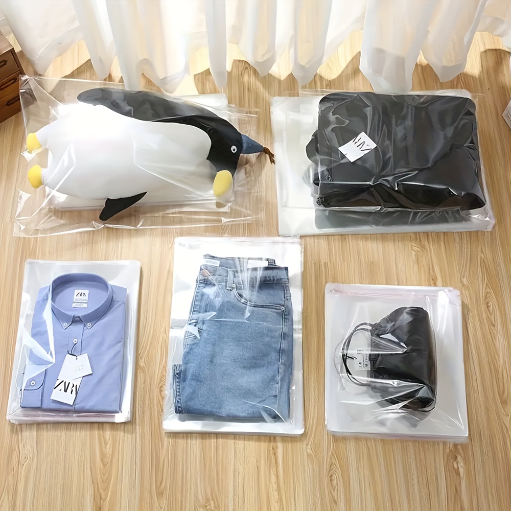 Bolsas de celofán transparente de 15 x 20 pulgadas, bolsas de plástico OPP  resellables, bolsas de polietileno autosellables para ropa, bolsas de