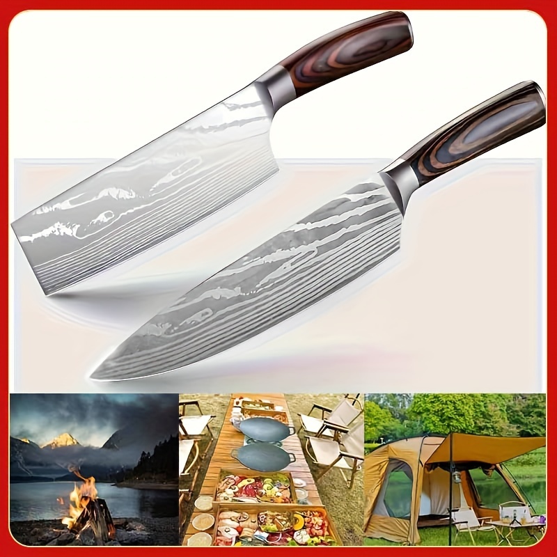 2PCS Chef Knife, Professional Stainless Steel Kitchen Cooking