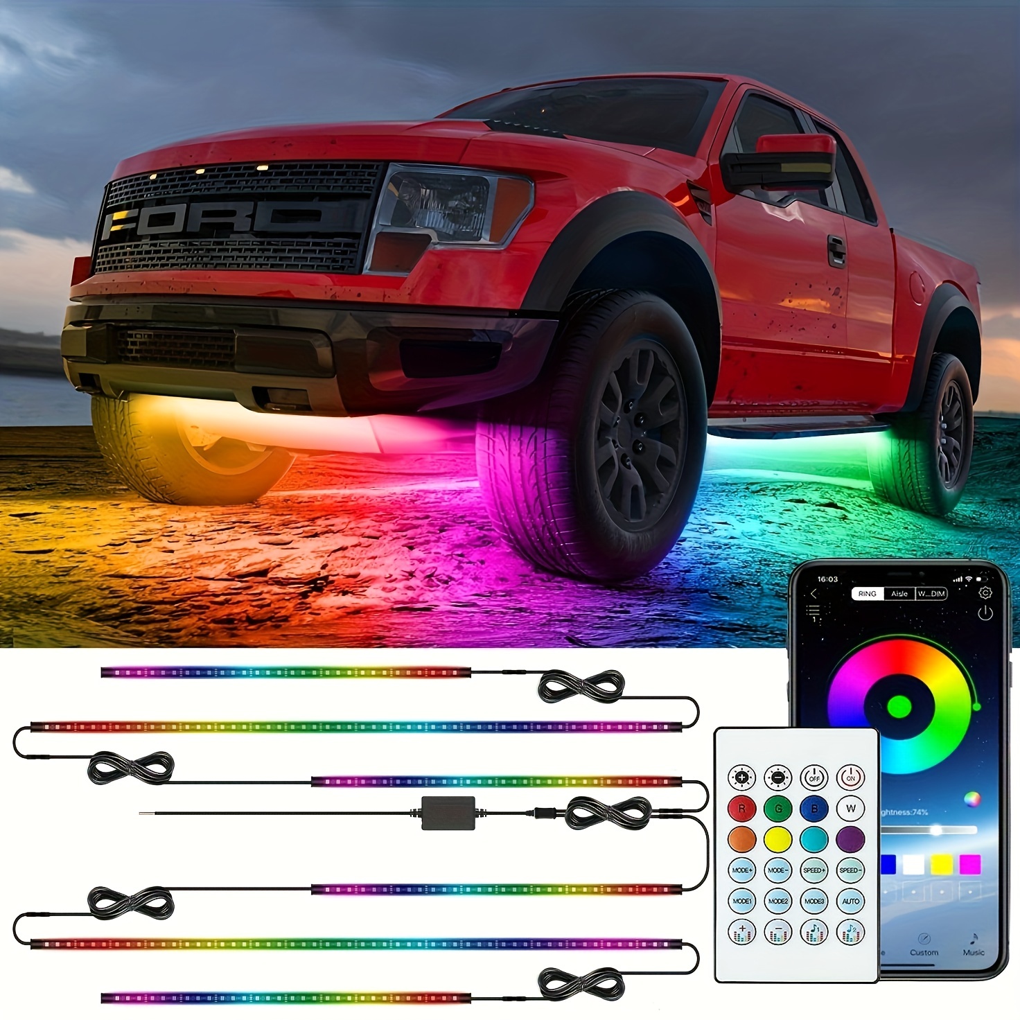 Led Strip Lights Dream Color Chasing Rgb App Remote Control - Temu