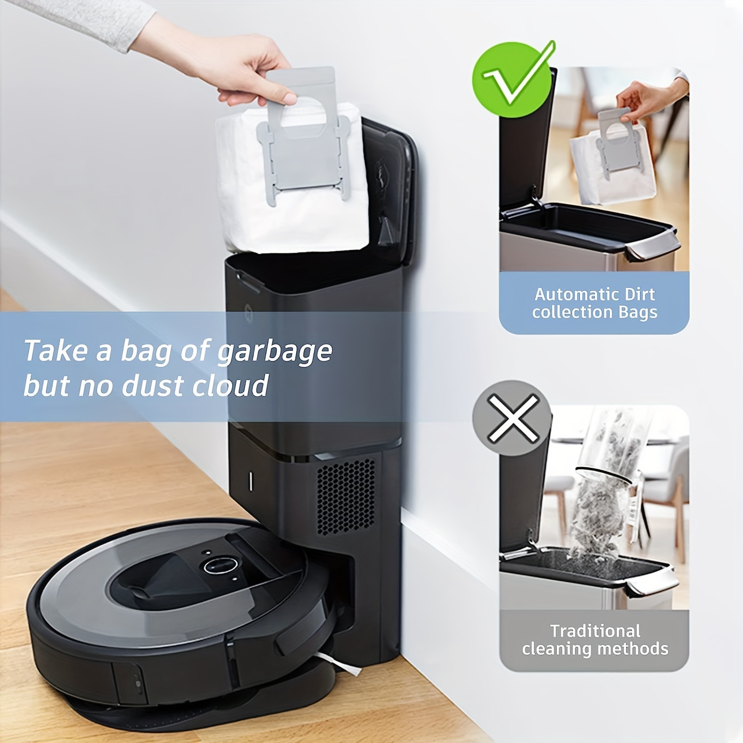 Clean Base Dirt Disposal Bags for the iRobot Roomba 'i', 'j' and 's' Series  (3-Pack)