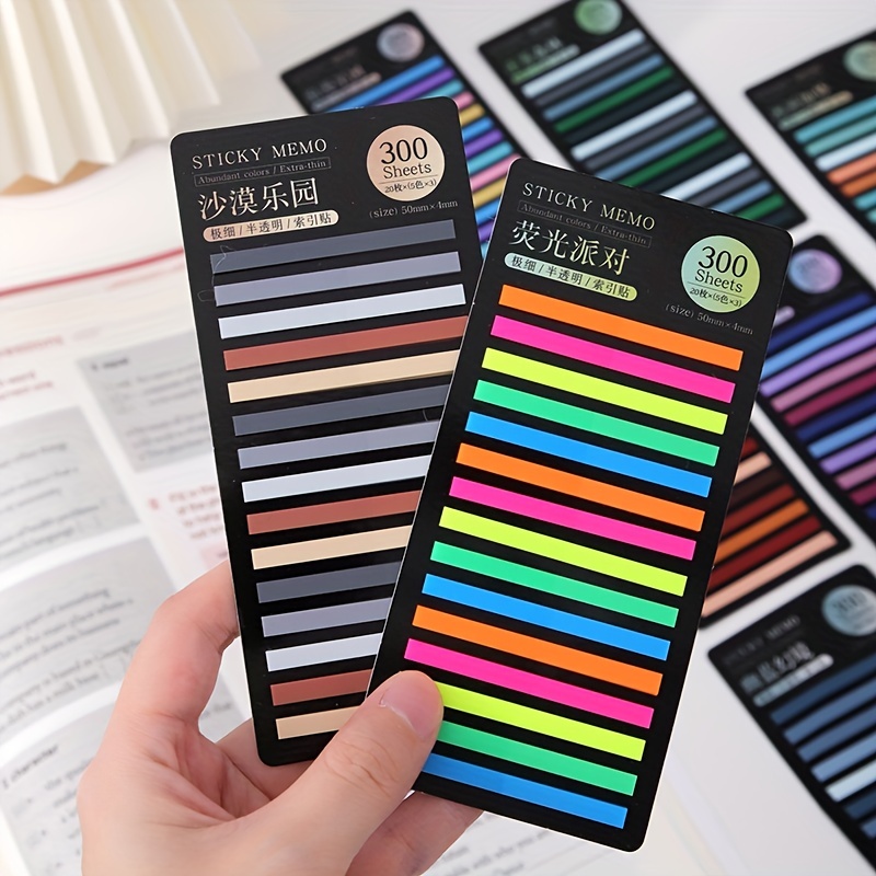 Colorful Translucent Sticky Notes Perfect For Student - Temu