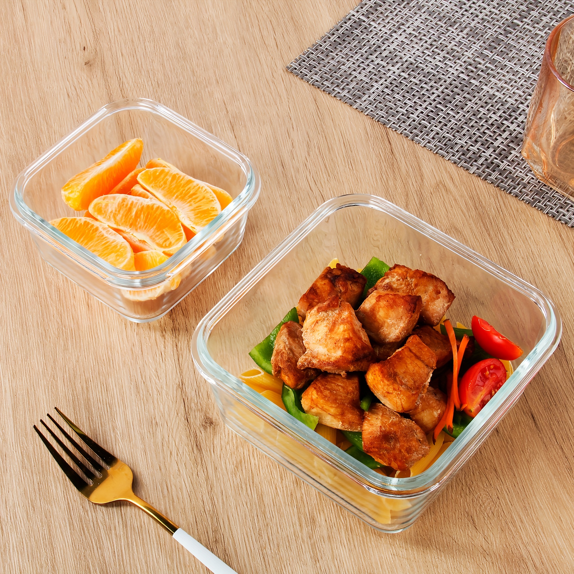  Divided Glass Food Storage Containers