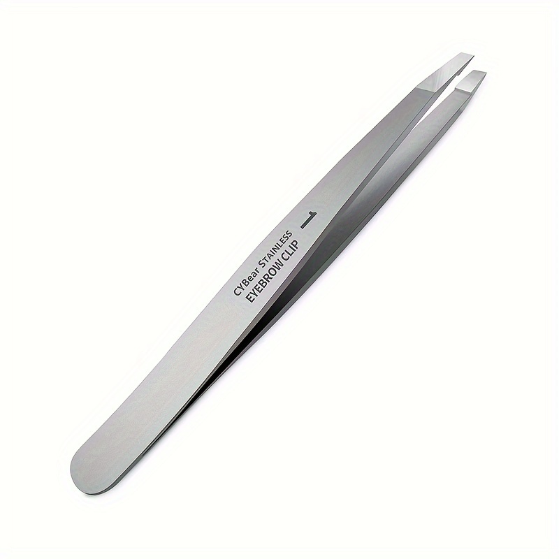 

1pc Stainless Steel Eyebrow Tweezer - Professional Hair Removal Tweezer - Perfect For Facial Hair And Ingrown Hair Removal