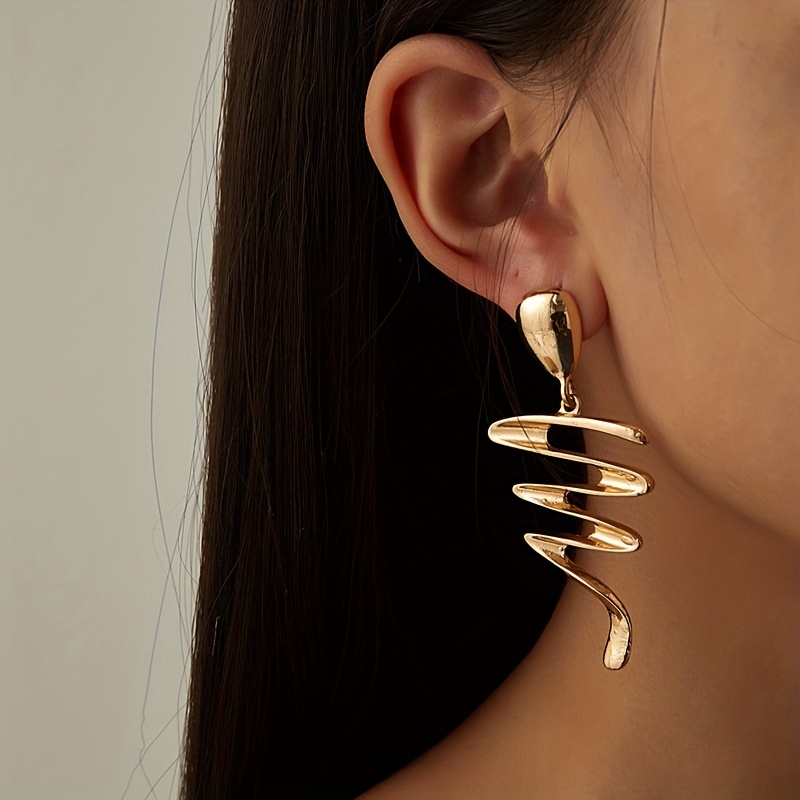 Women Oversize Geometric Earrings Tear Drop Hook Earrings - Temu