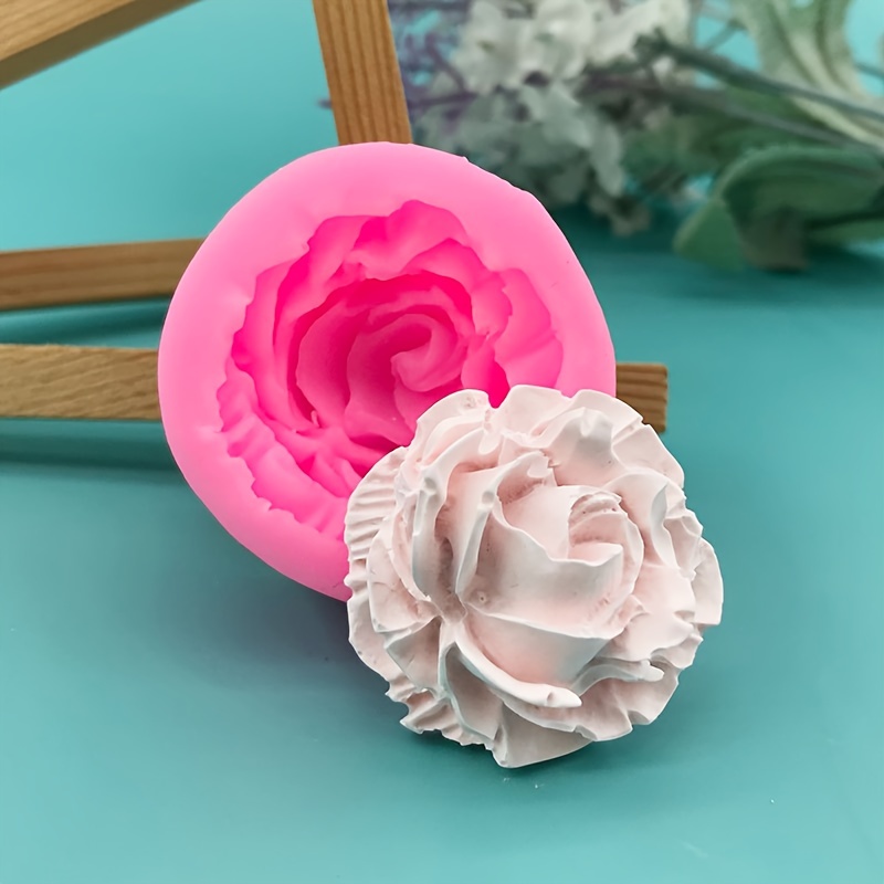 Rose Flower Shaped Silicone Mold 3d Fondant Mold For Diy - Temu