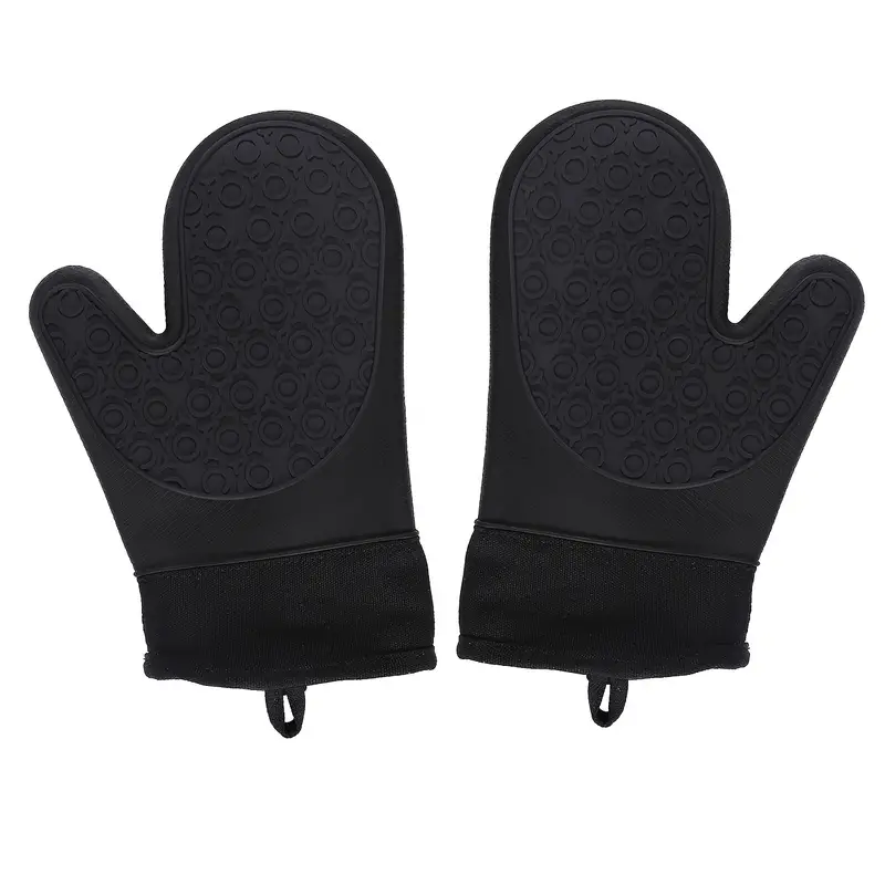 Two-finger Silicone Oven Mitt, Thickened Anti-scalding Heat Insulation Baking  Kitchen Oven Gloves, High Temperature Resistance Cooking Gloves - Temu