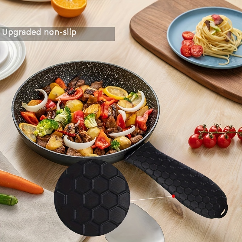 Non-slip Silicone Skillet Handle Holder Set - Protect Your Hands From Burns  While Cooking - Temu