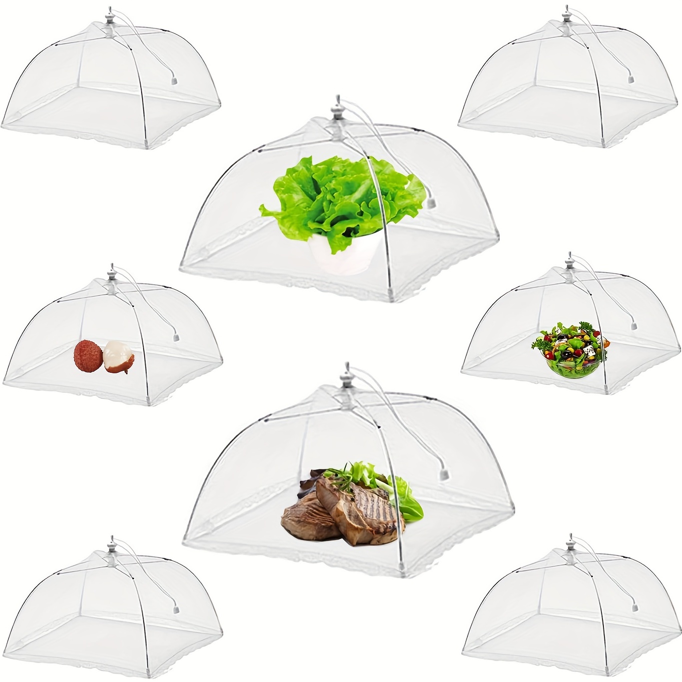 Plastic Mesh Food Cover Tent, Muticational Food Protector Covers