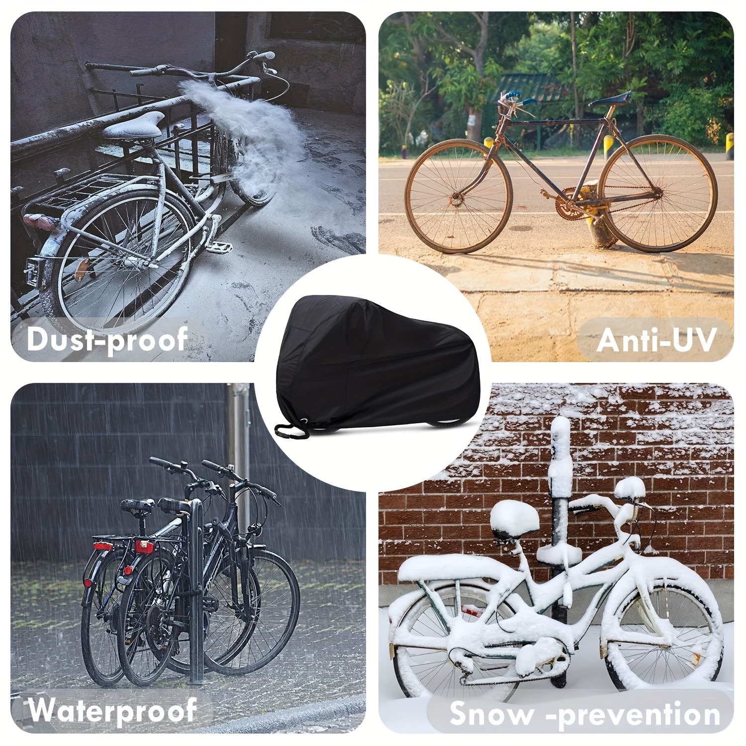 Monxu Funda Bicicleta para Exterior Impermeable,Protección contra