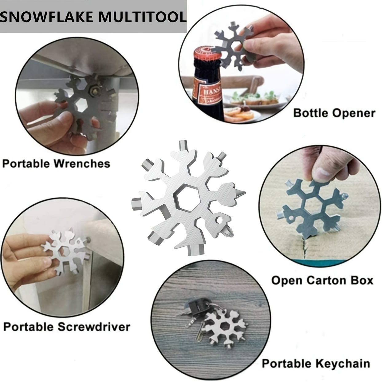 Stocking Stuffers Gifts for Men, 2 Pack 18 in 1 Snowflake