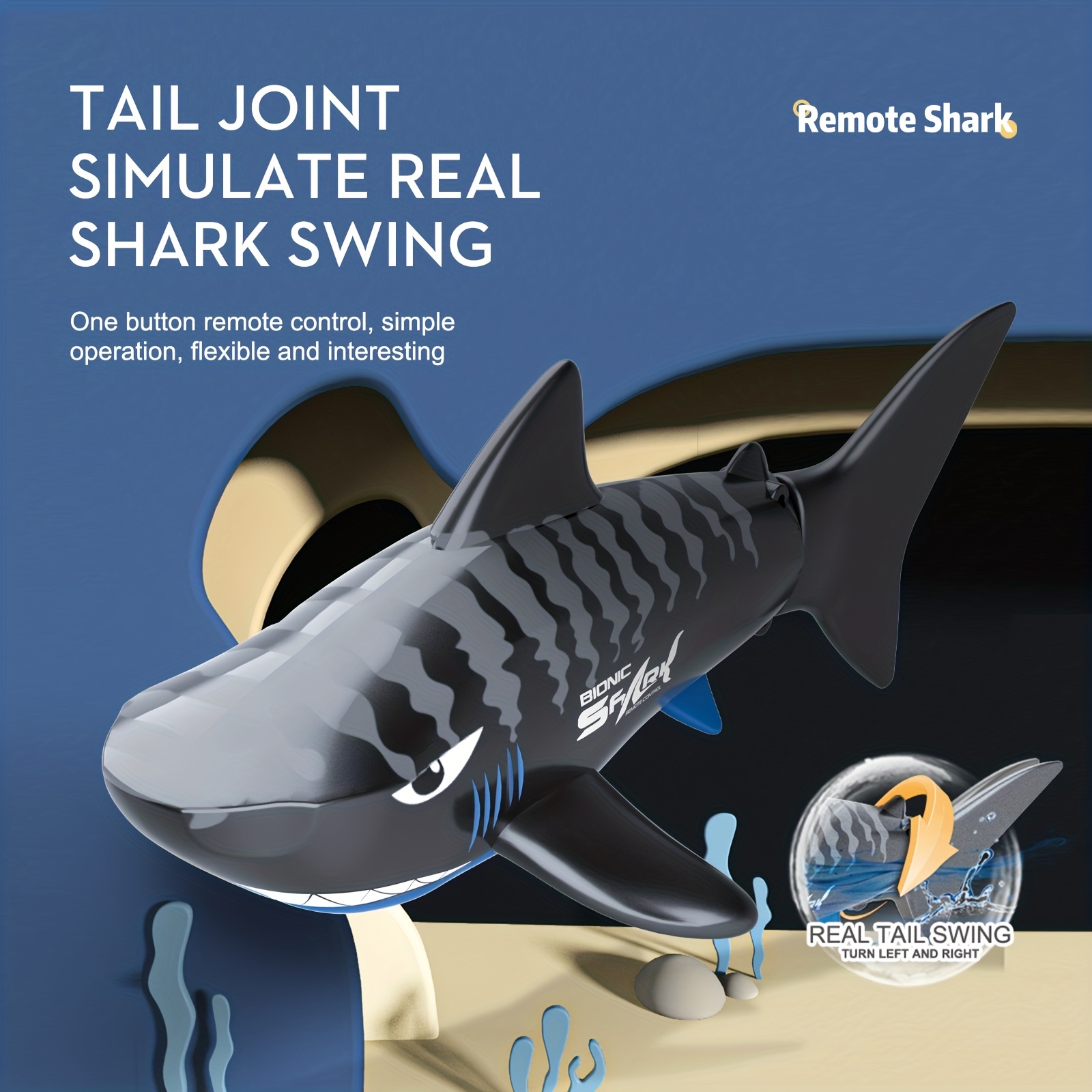 Mini Remote Control Shark Diving Bionic Fish Infrared Summer - Temu