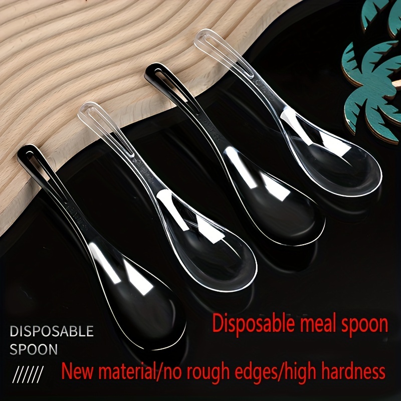 Disposable Thickened Plastic Spoons Large Soup Spoon - Temu