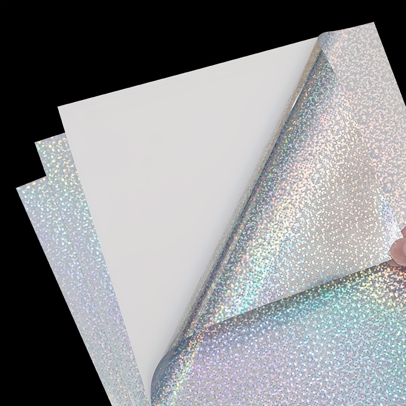 10 Feuilles De Papier Autocollant Holographique Transparent - Temu