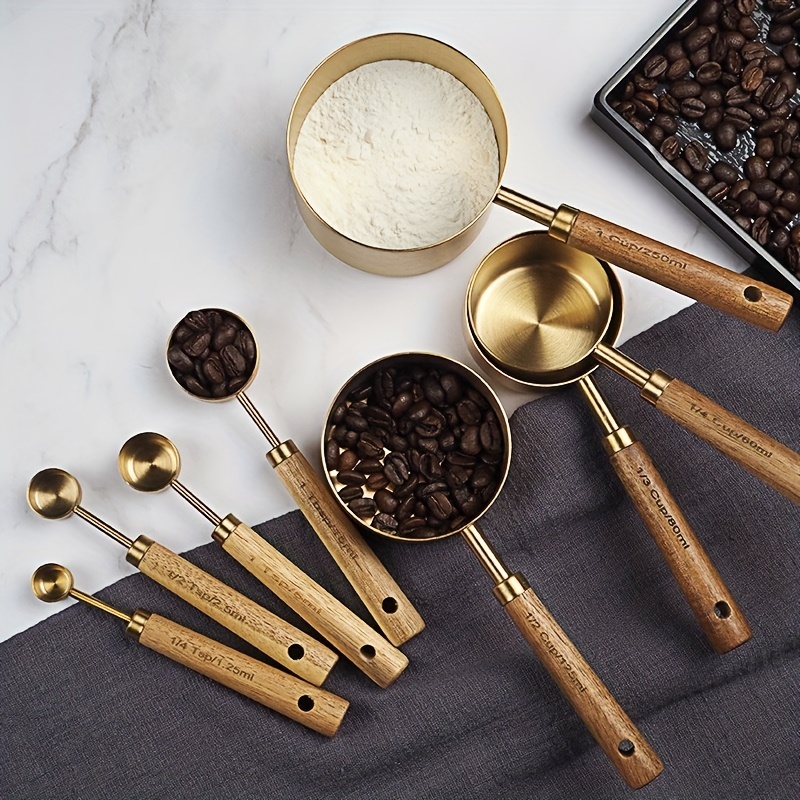 Wooden Measuring Spoon Set - Kitchen Cooking Tools – StepUp Coffee
