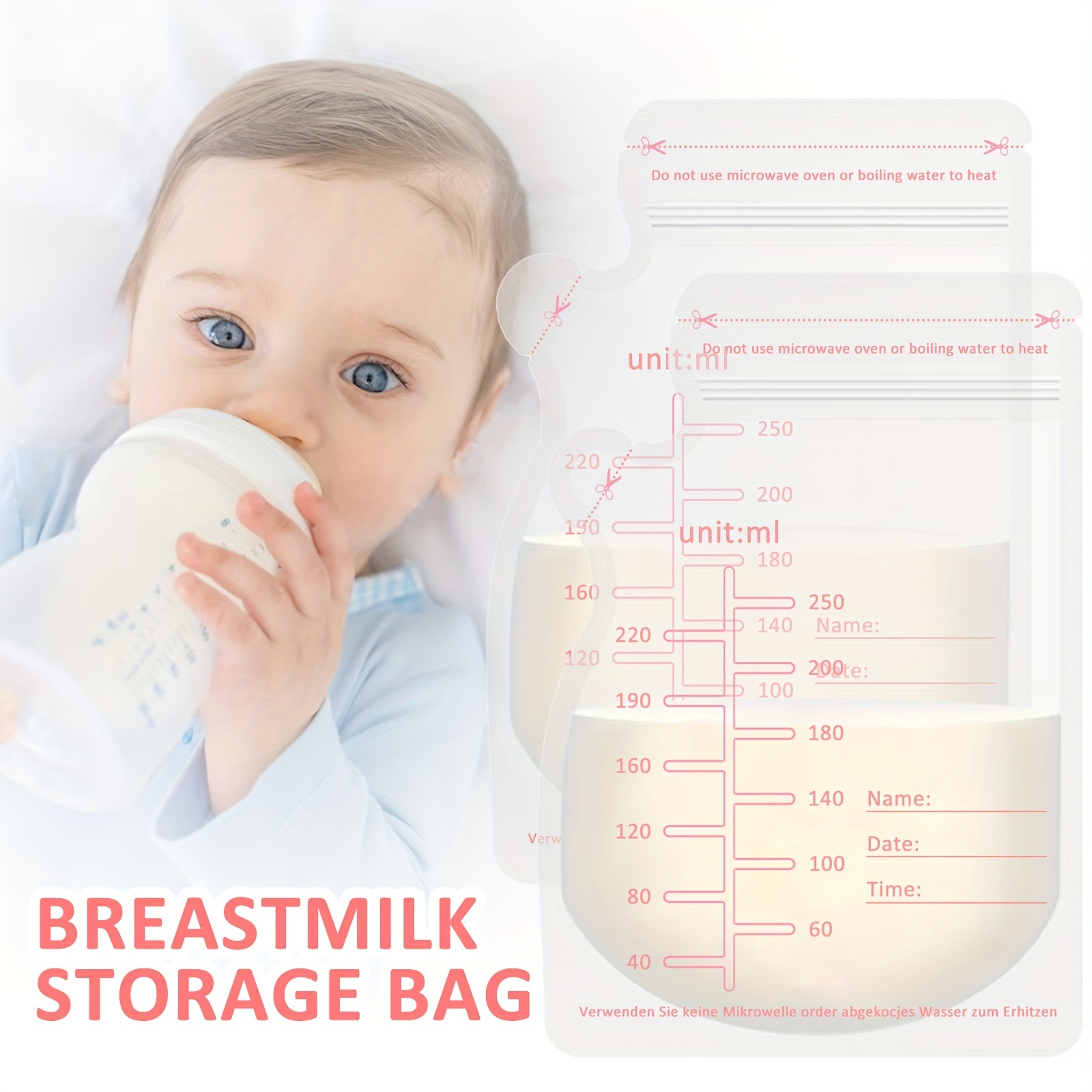 Sacs de conservation du lait maternel