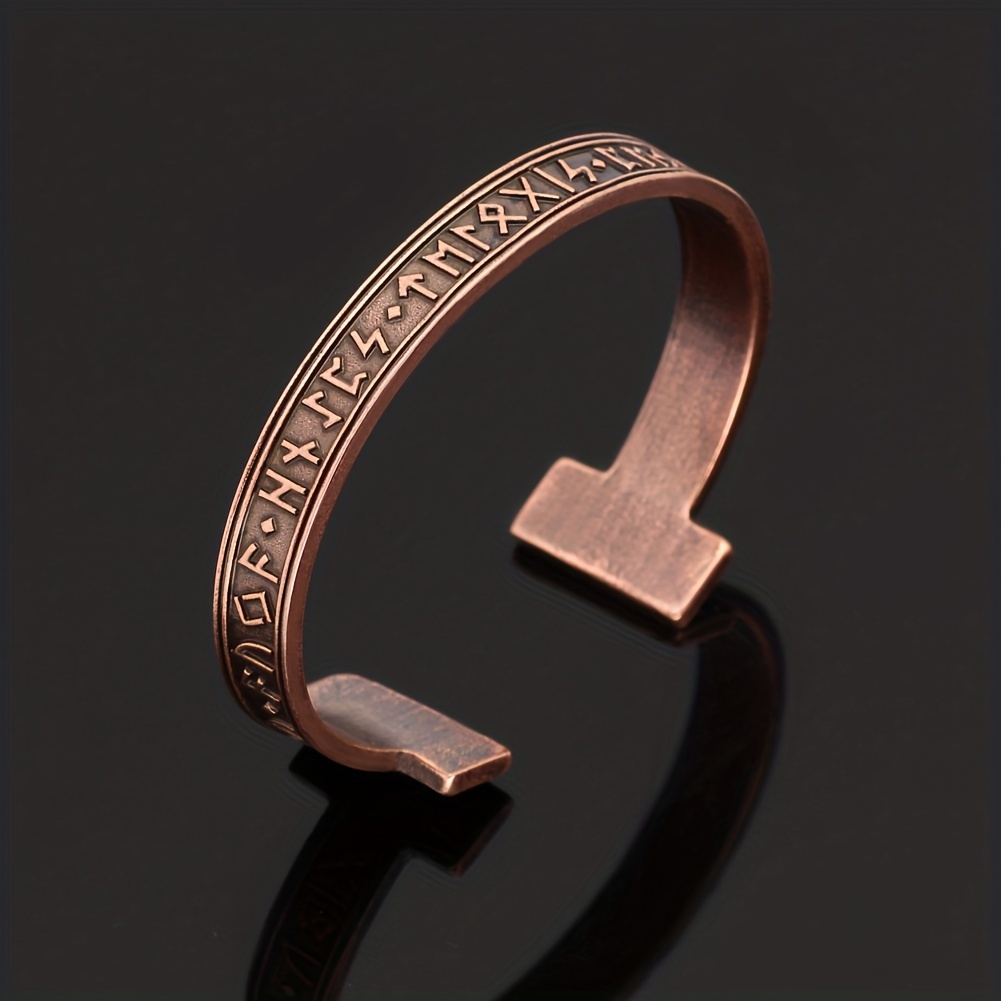 Retro Viking Rune Bracelet for Men, Holiday Gift