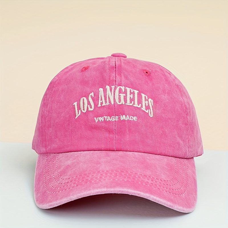 Los Angeles Embroidery Baseball Baseball Hat, Dad Hats unisex Casual Sports Sun Hats Solid Color Adjustable Dad Hat for Women & Men,Mens Hats and