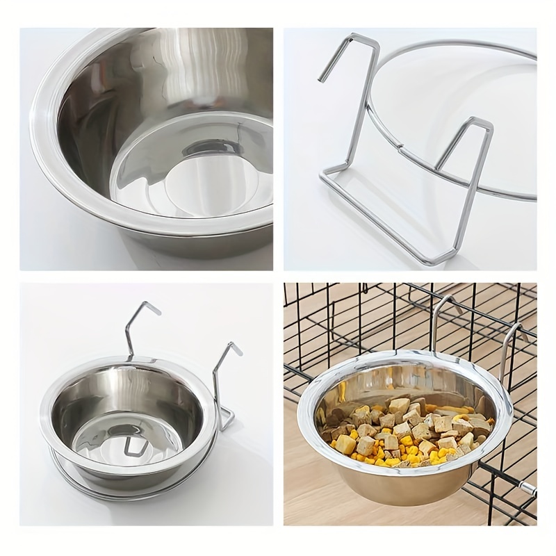 Elevated Dog Food Bowl Water Bowl For Cage Stainless Steel - Temu