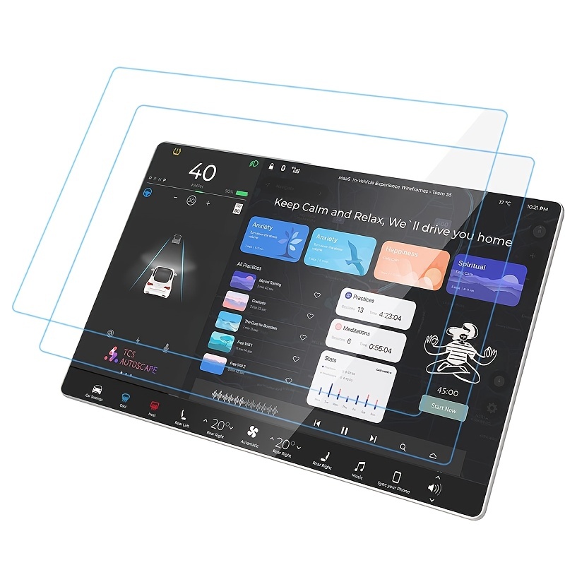 VXDAS Tesla Model 3 /Y Bildschirmschutz, 15 Center Control Touchscreen  gehärtetem Glas Bildschirmschutz mit kratzfestem Fingerabdruck und