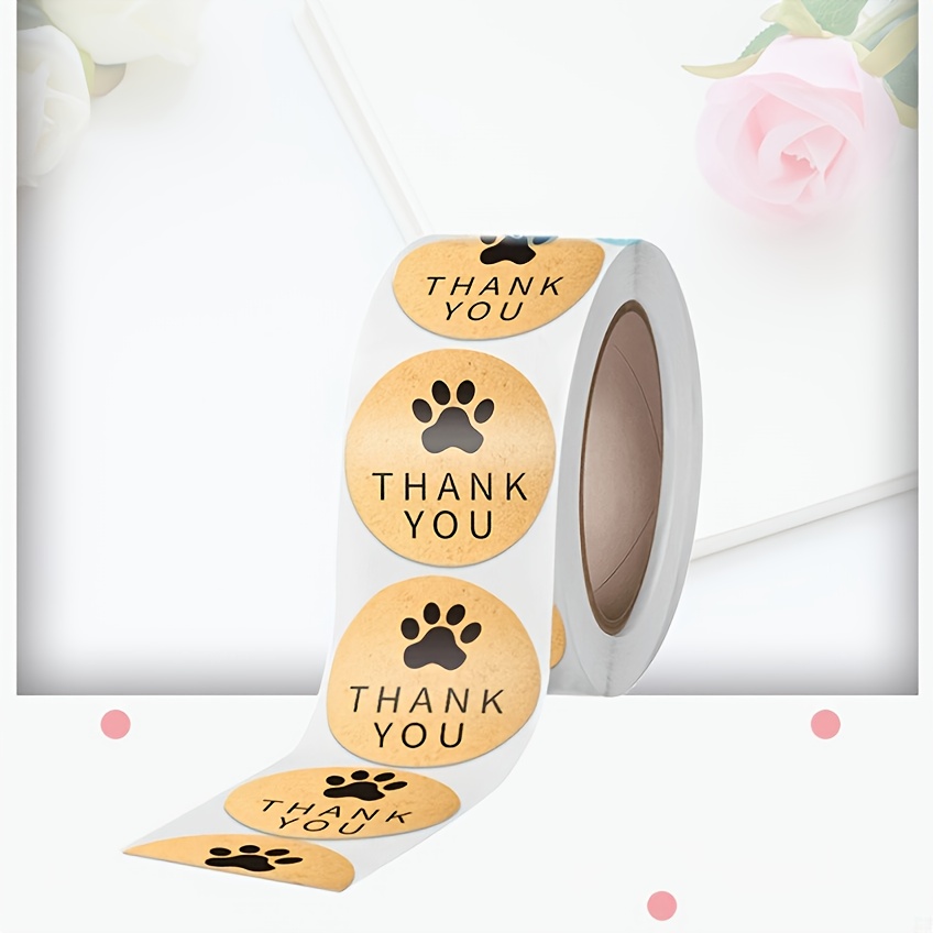 Cute Floral Paw Print Sticker