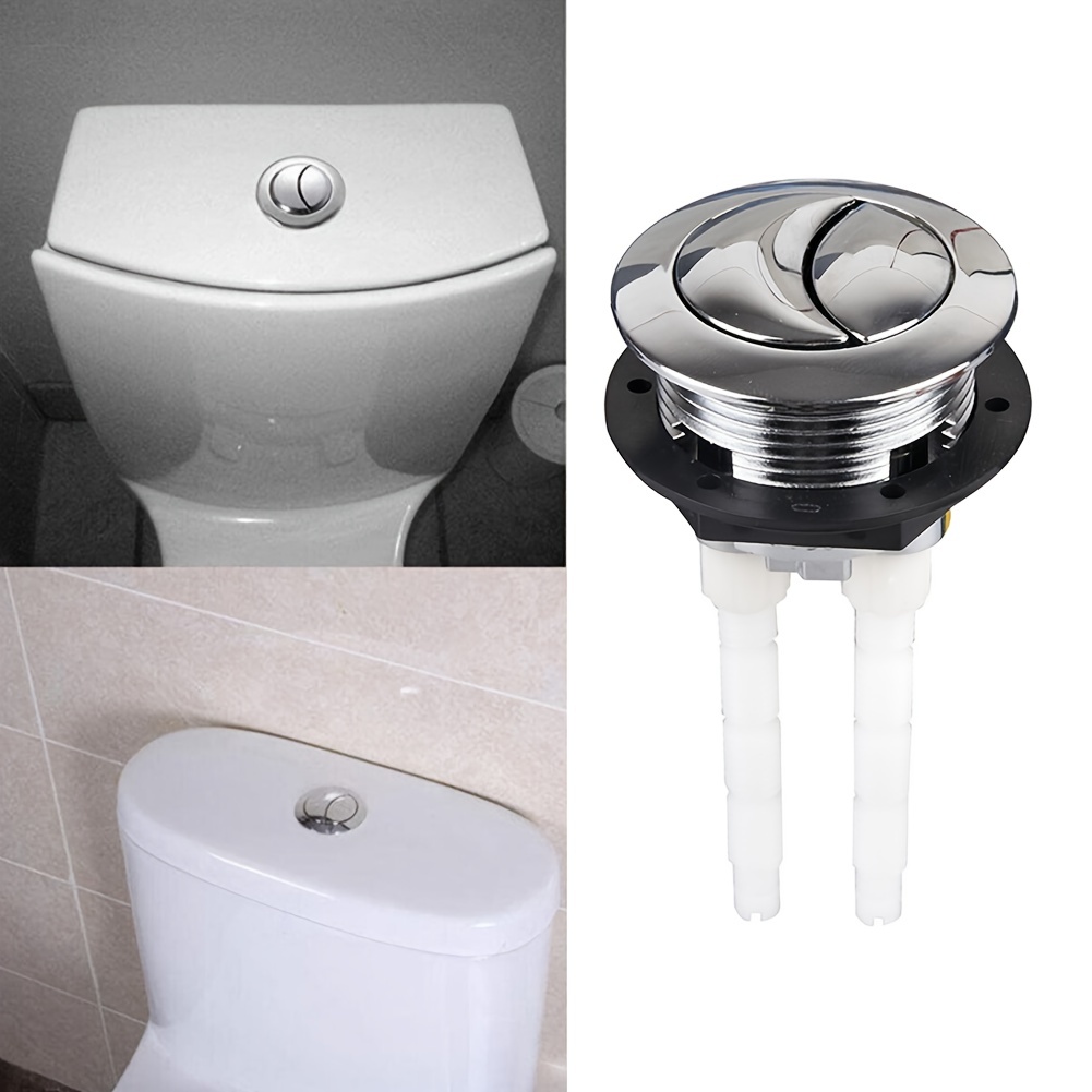 2 Piezas Pulsador Doble para Cisterna WC Botón Reemplazo de Doble Descarga  38 mm para Inodoro Botón de Tanque de Inodoro (Plata) : :  Bricolaje y herramientas