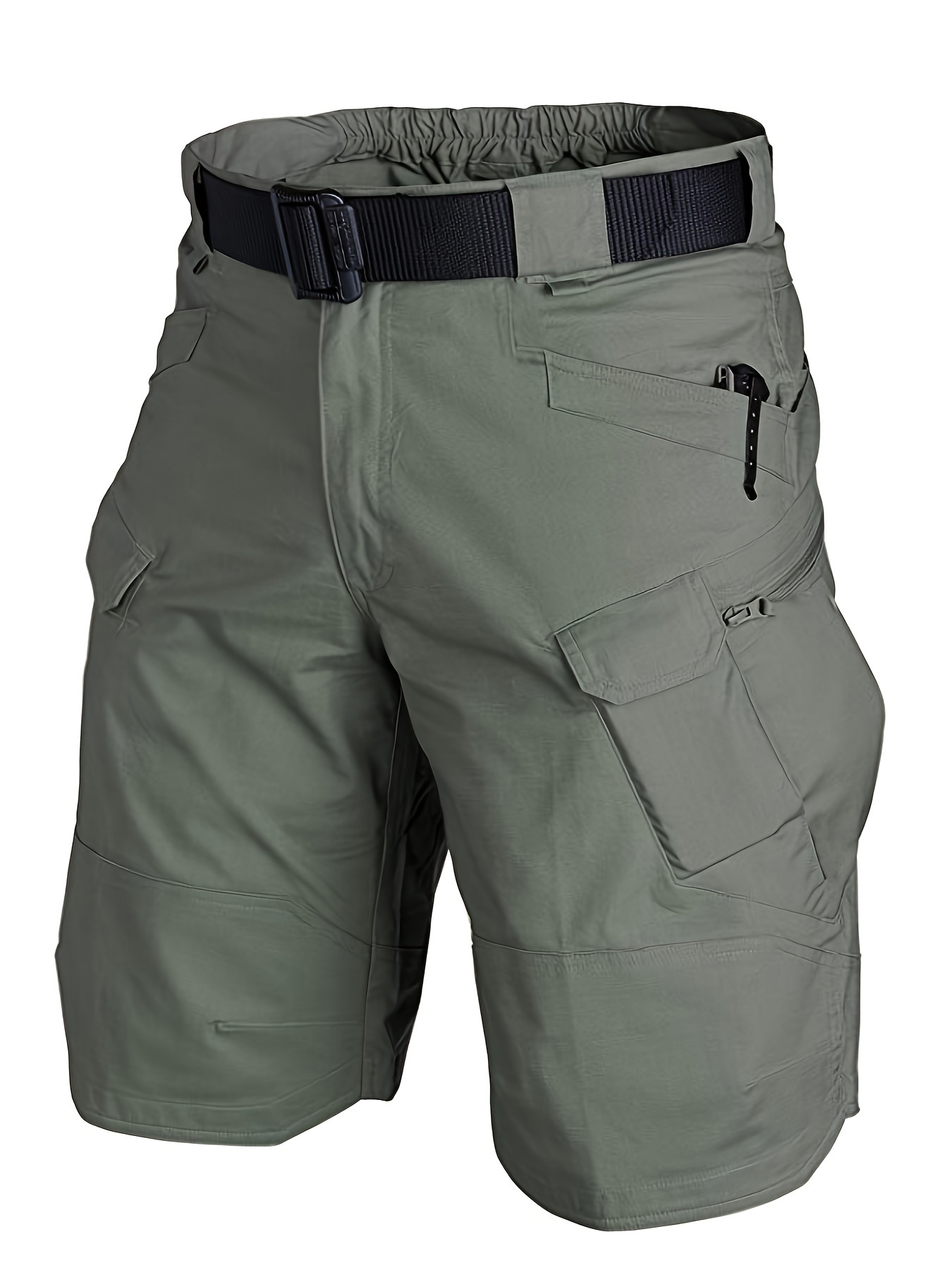 Men's Hiking Cargo Shorts Elastic Waist Tactical Work Shorts Lightweight  Casual Fishing Shorts for Men with 6 Pockets
