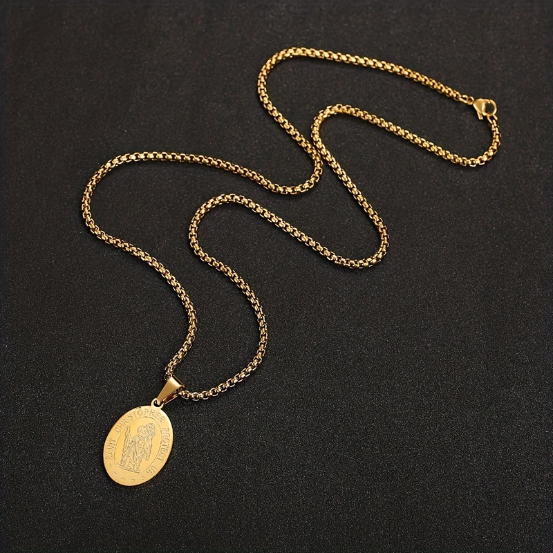 St. Christophorus Herren Halskette, zweifarbige gemischte Medaille im  Großhandel für deinen Shop – Faire Österreich