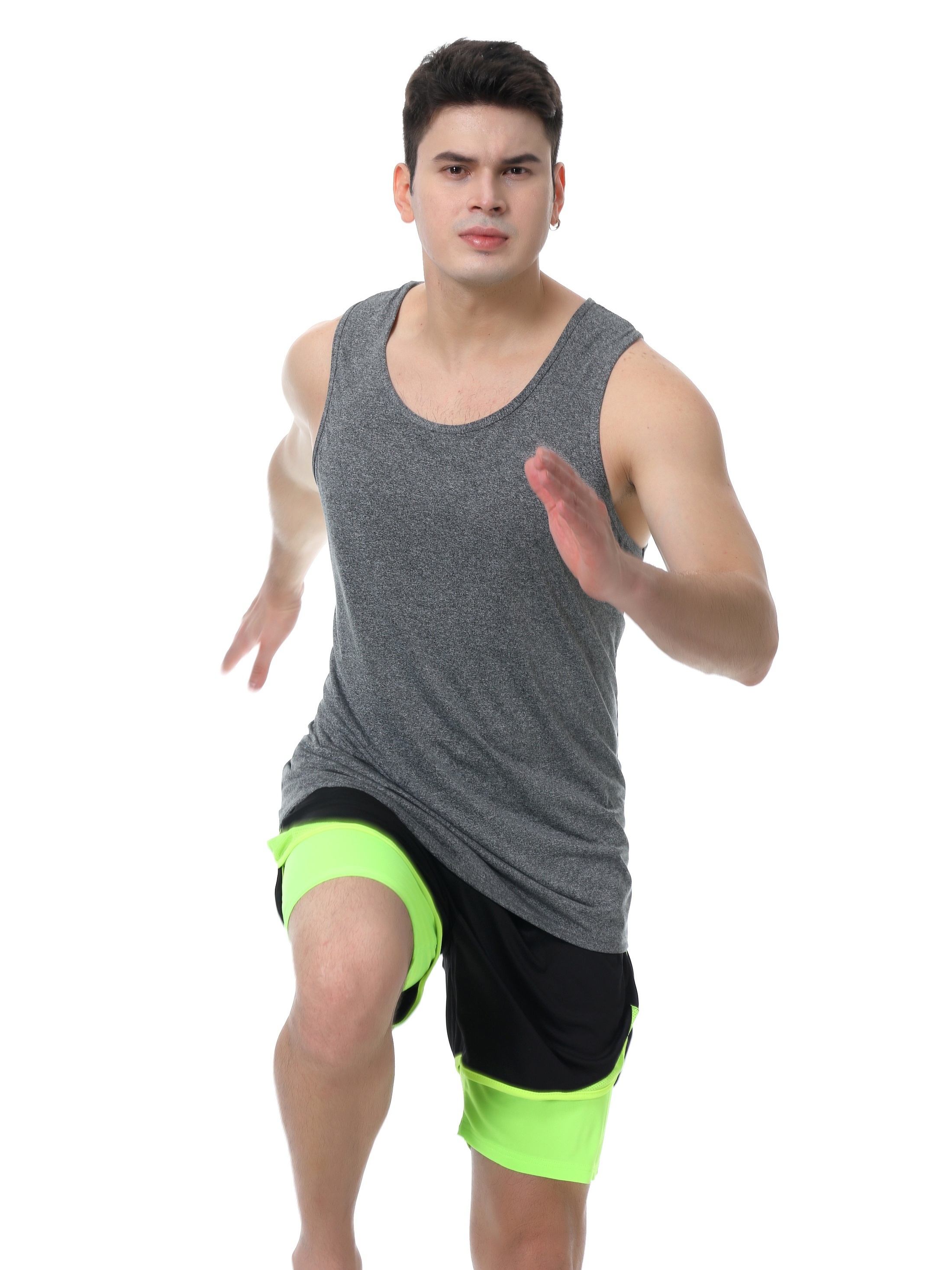 Men's Running Dri-Fit Sleeveless Tank Top Singlet & Shorts